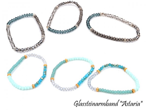 Glassteinarmband "Astaria" (3 Stück)