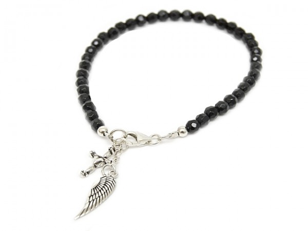 Armband mit Flügel und Kreuz