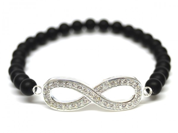 Armband Black Pearl - Infinity