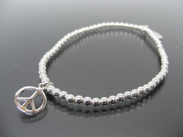 Kugelarmband "Peace" (18 cm) (2.0 mm)