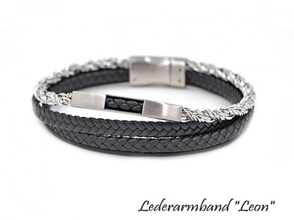 Lederarmband "Leon" (22 cm)